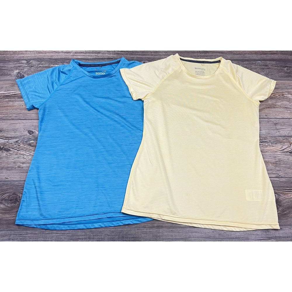 LOT OF 2 Mountain Warehouse Shirt Womens 8  ISOCOOL Active Quick Drying Crewneck